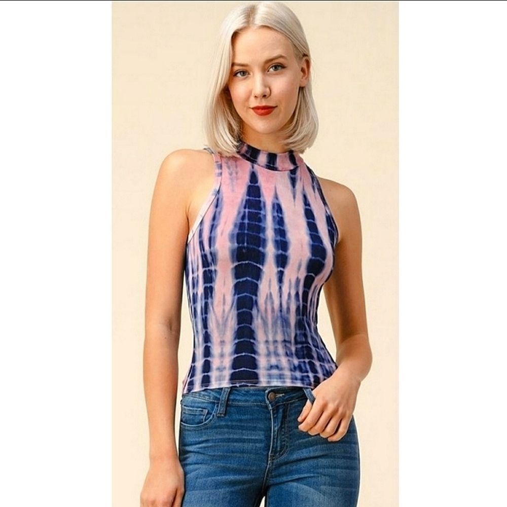 PERSONAL FAV* 😍 Tie-Dye Mock Neck Tank - Picture 3 of 7